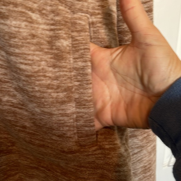 Women’s Calvin Klein Performance fleece Brown heather Quick dry full zip pockets - Picture 8 of 9